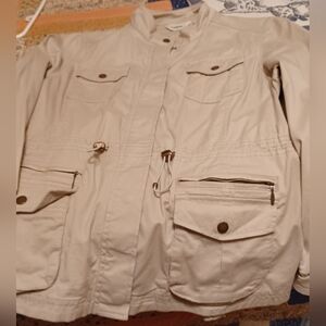 LL Bean Women's Tan Jacket, Size Petite Large